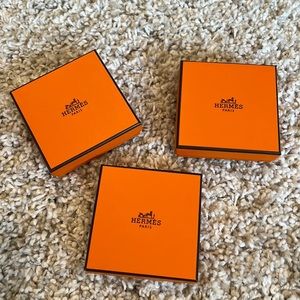 3 authentic Hermes bracelet boxes